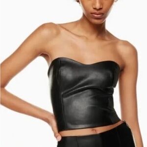 Aritzia Black Bustier Crop Top